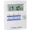 Generico Timer parlante italiano professionale per brevi periodi, edizione vocale, orologio da cucina con conto alla rovescia & Up automatico ripetizione cronometro per ciechi, ipovedenti, non vedenti, anziani