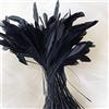 Bene Omnia naturale sciolto spogliato Coque piume per Millinery & Fascinators cappello fare copricapo costume tinto Gallo piuma 12,7-17,8 cm (# 01 nero, 25 pezzi)