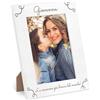 Maverton Cornice Foto - Bianca - Personalizzazione ad Incisione Laser - 20,2 cm x 27 cm - formato A5-15 cm x 21 cm - Porta Foto in Legno - Portafoto da Tavolo - regalo di Natale - per Lei - Cuoricini