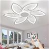 TuoyuanW Acrilico Plafoniera Con Telecomando App Moderno Decorativo Intelligente Lampadario Dimmerabile Funzione Memoria Bianco Nero Lampada Da Soffitto Camera Da Letto Soggiorno Fiore Soffitto Illuminazione