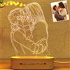 OYouni Lampada da notte personalizzata con foto o testo, ricarica USB, ideale per camera da letto, bambini, compleanni, festa della mamma, Natale, San Valentino, regali unici che illuminano le