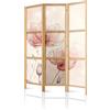 Framed Concept - Paravento in Legno 3 Pannelli 135 x 172 cm, Stile Orientale, Partizione Decorativa per Interni