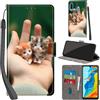 PHINIENLAND Cover per Huawei P30 Lite PU Pelle Custodia Flip Gatto