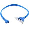 DELOCK USB 3.0 19-PIN - 2 X USB 3.0-A CABLE USB 0,4 M 3.2 GEN 1 (3.1 GEN 1) USB A AZUL