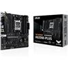 ASUS TUF GAMING A620M-PLUS Scheda madre AMD mATX, DDR5, 2 slot M.2 PCIe 4.0, Q-Latch, Ethernet Realtek 2.5Gb, 2 DisplayPort, HDMI, USB 3.2 Gen 1 Type-C, BIOS FlashBack, Cancellazione rumore, Aura Sync