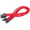 SilverStone SST-PP07-PCIR - cavo di estensione sleevato 8pin a PCI-E 6+2pin, 25cm, rosso