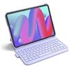 Inateck Air Tap Custodia con tastiera per iPad 10 gen, 11 gen A16 2025, Air 11 (M4/M3/M2/2026/2025/2024), Air 5/4, Pro 11 (4/3/2/1), QWERTY, tastiera ultra leggera con portapenne，BK2007 Viola