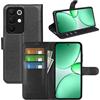 Fertuo Cover per Realme C85 / Realme 15x 5G, Custodia Portafoglio Cover a Libro in Pelle Flip Case Sottile con Silicone Bumper, Fibbia Magnetica, Porta Carte e Kickstand, Nero