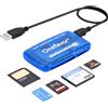 Onefavor SmartMedia - Lettore di schede, lettore di schede, USB universale, adattatore multi-card slim hub per lettura Smart Media SD, XD, CF, MMC, MS Pro Duo, lettore di schede di memoria flash per