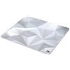 ENDORFY Crystal Onyx White L, tappetino per mouse 450x400 mm L, guida per mouse liscia, bordo stampato, base in gomma antiscivolo, design elegante