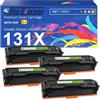 Tito-Express EcoSerie 131X 131A XL Compatibile con HP LaserJet Pro 200 Color MFP M276n M276nw M251n M251nw per HP CF210X CF211A CF212A CF213A Kit Nero, Magenta, Giallo, Ciano, Confezione da 4