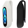 kwmobile 2X Cover a Clip Compatibile con Xiaomi Mi Band 10/9 / 8 - in Silicone - Sostegno Protettivo Senza Fitness Tracker