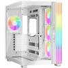 be quiet! Light Base 600 LX White PC Case, vista panoramica mozzafiato, show case, design Dual Chamber, striscia LED ARGB massiccia, 4 ventole LX PWM, invertite e utilizzabili orizzontalmente