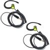 HYSHIKRA 1 Pin 3.5mm Jack Auricolare 180° Ricezione congiunta Solo Walkie Talkie Auricolare Compatibile con Motorola Sepura Rexon Wouxun Baofeng Quansheng Microfono radio portatili (Verde, 2)
