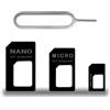 CCLKHY Adattatore per Scheda SIM, Adattatore Sim Card 3 in 1, Kit Adattatore per Scheda SIM Appositamente Progettato, per Smartphone e Tablet Disponibile (Colore Nero Universale)