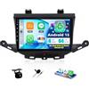 SIXTOP 4+64G Android 15 9 pollici Autoradio per Opel Astra K 2015-2019/Buick Verano GS 2015 con Wireless CarPlay Android Auto WiFi GPS Bluetooth FM/RDS EQ Telecamera posteriore SWC