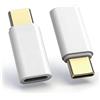 Seminer Adattatore da presa Lightning a USB C (confezione da 2), 60 W, supporta la ricarica e la sincronizzazione dei dati per iPhone 17/16 Pro Max Plus, iPad Pro/Air, non per audio/OTG, bianco