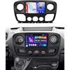 Hikity 4+64GB Android 15 Autoradio per Renault Master 3/Opel Movano 2/NV400 2010-2021 con Carplay Android Auto, 10.1 Pollici Touch Screen con Navigatore GPS Bluetooth WiFi FM/RDS Retrocamera