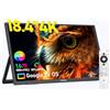 Kinhank 4K Monitor Portatile, 18,4 Pollici Schermo Portatile, Google TV, 3840*2160 UHD Portable Monitor, HDR, 85% NTSC, Schermo IPS Matte Eye Care per PC/Laptop/Phone/Tablet/Xbox/PS4/5/Switch, USB C/HDMI