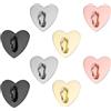 Gosknor 8pz Supporto per Anello per Cellulare a Forma di Cuore, Supporto ad Anello in Metallo Anello di Presa Appiccicoso per Telefono Accessori Fai Da Te per Tablet e Telefono Cellulare