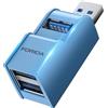 FORIDA Adattatore USB 3.0 a 3 porte, hub USB con 1 porta USB 3.0 e 2 porte USB 2.0, splitter portatile per keyborad, hard disk mobile, disco U, fotocamera, mouse, ecc. (blu)