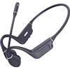 Vieta Pro Bone Dual Mic - Cuffie con microfono senza fili a conduzione ossea per ufficio e sport aperti, compatibili con Bluetooth e App, batteria 10 ore e design Open-Ear
