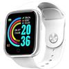 Tbrand Orologio intelligente Tbrand Y68 impermeabile con monitor della frequenza cardiaca e fitness per bracciale iOS Android (bianco)