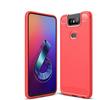 FanTing Cover per ASUS Zenfone 6 ZS630KL, Custodia Protezione in Morbida Silicone TPU, durevol, Anti Shock, Custodia per ASUS Zenfone 6 ZS630KL -Rosso