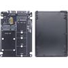 Seprendi M.2 NGFF MSATA SSD a 3.0 Scheda adattatore 2 in 1 Scheda convertitore M.2 SSD Scheda Adattatore Scheda Hard Drive Esterno Enclosure