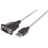 Manhattan 1.8m, USB/Serial DB9 Argento