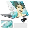 MUSHUI 4 in 1 Custodia per MacBook Air 13 M1 2020 2019 2018 A2337 / A2179 / A1932, Cover Rigid Protettivo Guscio Rigido Case & Copritastiera & Adattatore USB C per Mac Book Air M1, New12