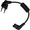 YINGAYOU Cavo Alimentazione C7 con Interruttore 250V 2.5A Cavo di Alimentazione Elettrico Spina Tipo C Euro Plug a Presa C7 2x0.75 mm² per Computer Portatile, Stampante, Stereo (90 Gradi, 0.5 m)