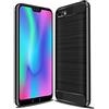 Cruzerlite Custodia per Huawei Honor 10, Carbon Fiber Shock Absorption Slim Cover per Huawei Honor 10 - Nero
