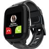 XPLORA XGO 3 - Telefono orologio per bambini (4G) - Chiamate, messaggi, modalità scuola per bambini, funzione SOS, localizzazione GPS, fotocamera e contapassi - Include 2 anni di garanzia (NERO)