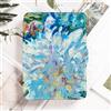 NAWVNMI Custodia Per Kindle Paperwhite Da 6 2012-2017 (5A/6A/7A Generazione, Modello: Ey21/Dp75Sdi), Cover Protettiva In Pelle Pu Personalizzata Petali Blu Testurizzati Spessi