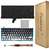 Pardarsey Padarsey Sostituisci tastiera di sfondo francese rétroéclairé Clavier français con 80 viti compatibile per MacBook Pro Retina 13 A1502 (Late 2013 - Early 2015) con cacciavite