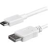 StarTech.com Cavo Video USB C a DisplayPort 1.2 4K 60Hz da 1m, Cavo Adattatore da USB-C a DisplayPort, HBR2, Cavo per Monitor da USB Type-C DP a Alt Mode, con Thunderbolt 3, Bianco (CDP2DPMM1MW)