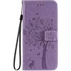 Fatcatparadise Cover per Samsung Galaxy A71 5G, Custodia Samsung A71 5G, Custodia Portafoglio a Libro in Pelle Flip Cover e TPU Silicone con Funzione Supporto Chiusura Magnetica (Lavanda)
