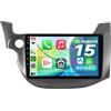 ACAVICA Autoradio Android 15 per Honda Jazz Fit 2007-2014 - 10.1 Touch Screen IPS - Wireless CarPlay Android Auto, GPS, Bluetooth 5.4, WiFi 6.0, Split Screen, Retrocamera, 4+64GB