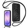 Kilbnom Leopardata Cover con Cordino per Samsung Galaxy S26 Ultra, Custodia Silicone Antiurto con Tracolla, Aesthetic Nero Leo Estivo Motivo, Case con Catena Collana per Samsung S26 Ultra 6,9