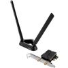 ASUS PCE-BE92BT Adattatore WiFi 7 PCI-E con 2 Antenne Esterne e Base Magnetica, Supporto Banda 6GHz, 320MHz, Bluetooth 5.4, Sicurezza di Rete WPA3, Compatibile solo con Schede Madri Intel