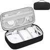 Lacdo Electronic Organizer Cavi Borse Accessori Elettronici Borsa da Viaggio Custodia Cavi Cavo da Viaggio per Caricabatterie, Scheda SD, Mouse, Cavo, chiavetta USB, Power Bank Borsa Piccola, Nero