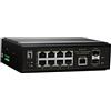 LevelOne IGP-1061 - Switch Industriale a 10 Porte L2, gestito Gigabit Poe, 802.3AT/AF/BT Poe, DIN-Rail, da -40°C a 75°C
