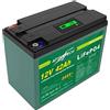 AFTERTECH 12v 42Ah LIFEPO4 PACCO BATTERIA RICARICABILE LITIO FERRO FOSFATO PILA 3000+ CICLI PROFONDI 12,8v 537wh