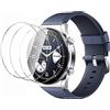 GIOPUEY Pellicola Protettiva per Xiaomi Watch S1, [3 Pezzi] Vetro temperato Schermo Protezione Pellicola [Copertura Completa] [Anti-graffio] - Trasparente