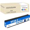 OGOUGUAN Cartuccia d'inchiostro compatibile per HP 973X 973 per HP PageWide Pro 477dw 577dw 452dw 477dn 452dn 577z 552dw P55250dw (1 ciano)