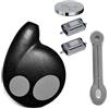 mt key Telecomando radio per chiavi auto, 1 alloggiamento + 2 micropulsanti + 1 batteria CR2032 per Cobra