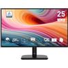 MSI PRO MP251LDE Monitor Full HD 24,5 pollici - 1920 x 1080 - Pannello IPS - 120 Hz - Schermo per occhi - Navigazione a 5 vie - VESA - Risposta 1 ms - HDMI - VGA