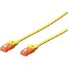 DIGITUS - Cavo patch Cat-6, 3 m, schermatura UTP, cavo CCA, guaina in PVC, colore: Giallo, Cat-6 - 3 m, Cavo patch - U-UTP - PVC - CCA