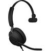 Jabra Evolve2 - Cuffie cablate, 40 MS, USB-C, mono, colore nero, per chiamate e musica, comfort migliorato per tutto il giorno, cuffie con cancellazione passiva del rumore, ottimizzate per MS con